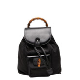 グッチ バンブー ミニリュック バックパック 003.1998.0030 ブラック ナイロン レザー レディース GUCCI 【中古】